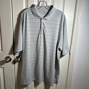 Tommy Armour Dri-Logic High Performance Short Sleeve Polo Shirt Men XXL Gray